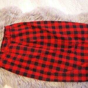 Vintage Plaid ladies Skirt By Junior House Milwaukee 100% Wool
